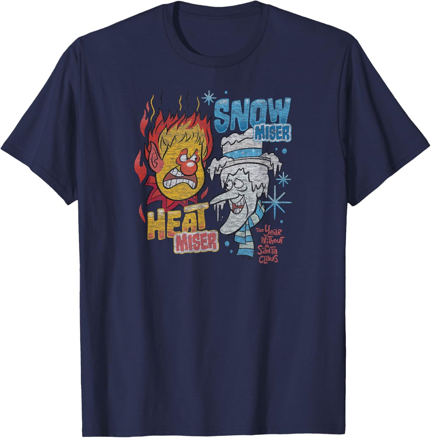The Year Without A Santa Claus - Snow and Heat Miser T-Shirt - T-Shirt | Navy