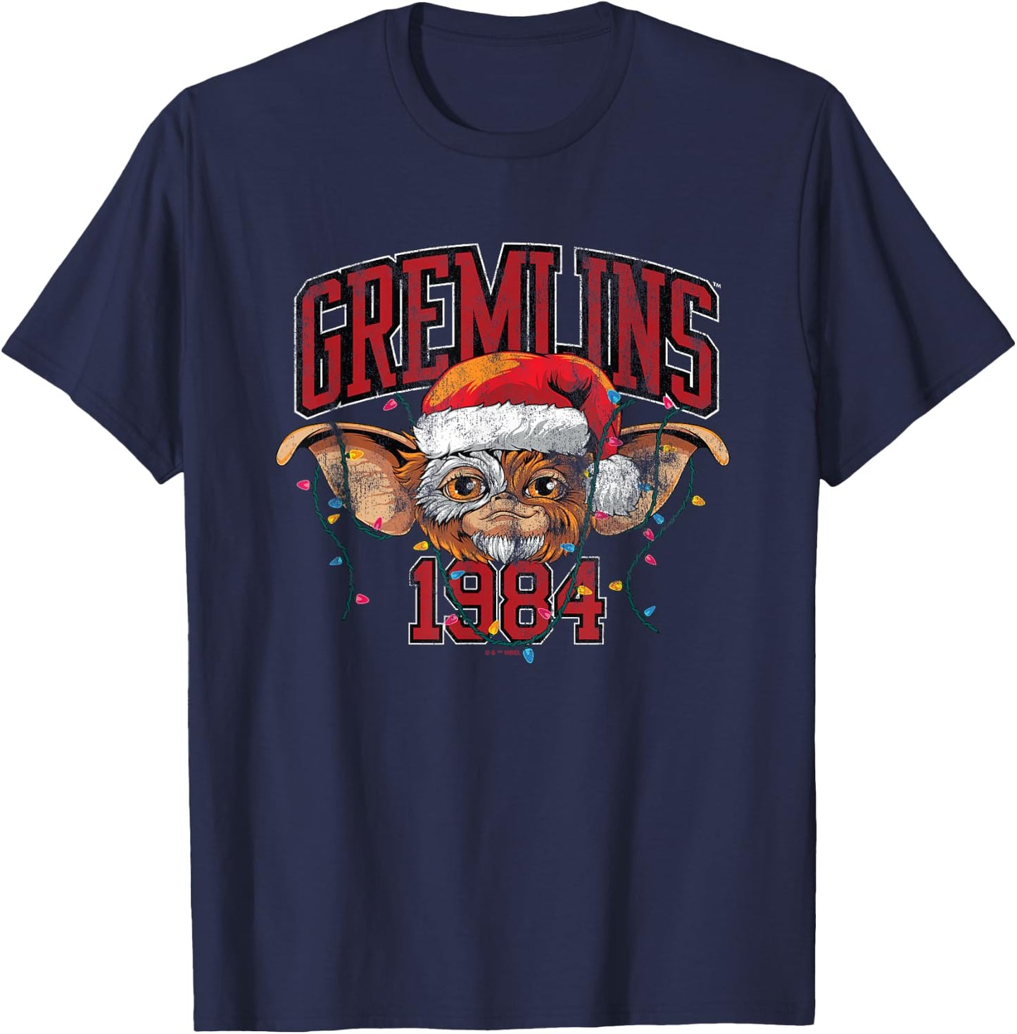 Gremlins Varsity Christmas T-Shirt - T-Shirt | Navy