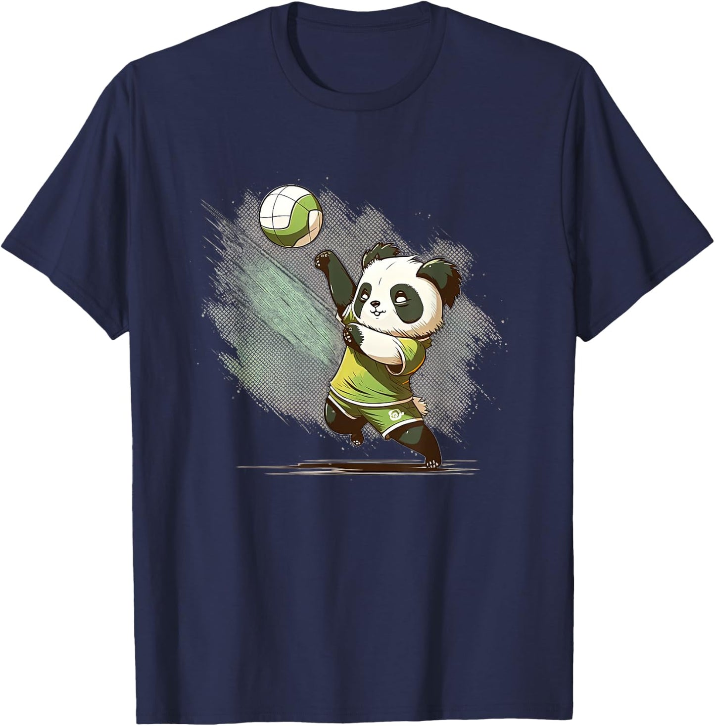Volleyball Team Panda - Panda Playing Volleyball T-Shirt - T-Shirt | Navy