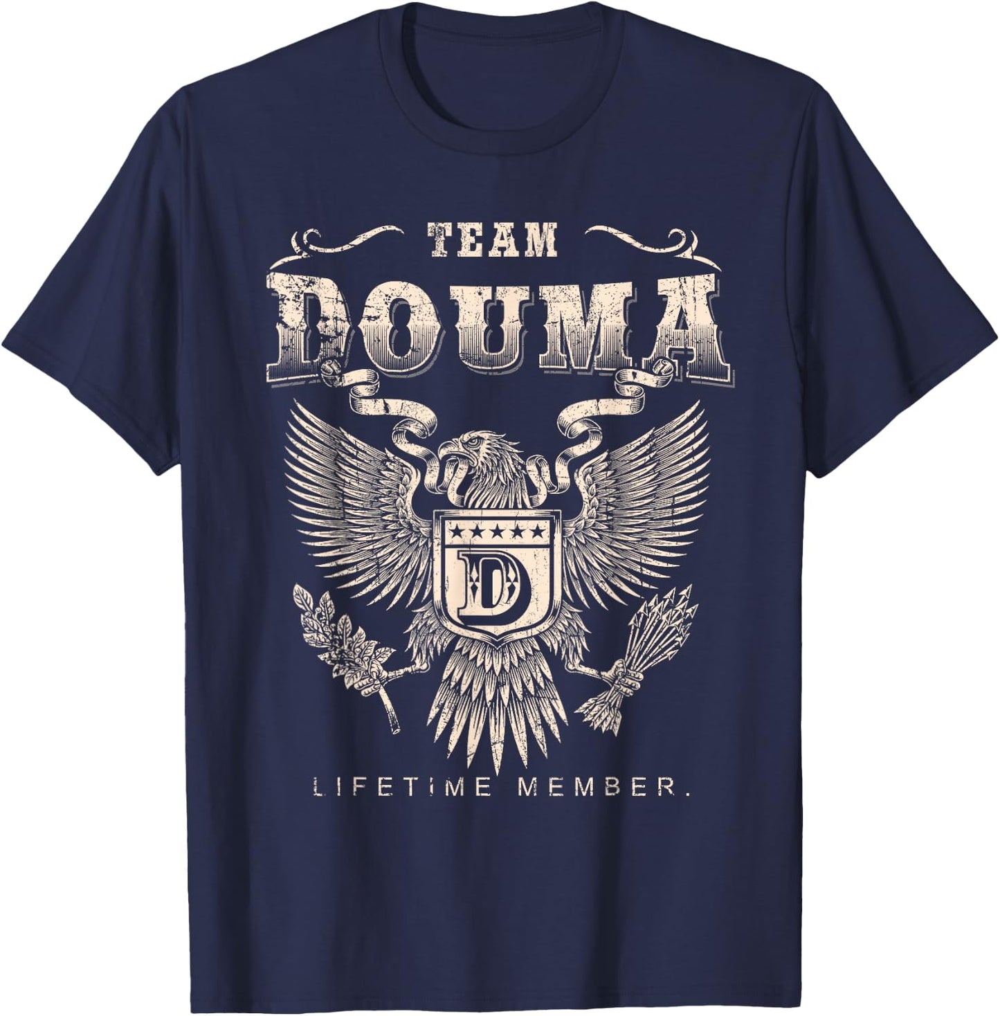 Team Douma Lifetime Member - Douma Name T-Shirt - T-Shirt | Navy