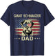 Giant Schnauzer Dad Dog Vintage American Flag 4th Of July Men Women Kids T-Shirt - T-Shirt | Navy