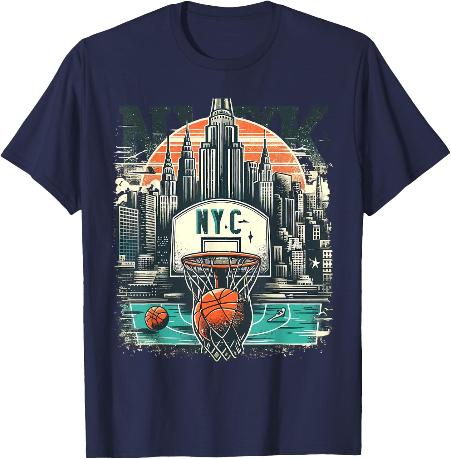NYC Basketball T-Shirt - T-Shirt | Navy