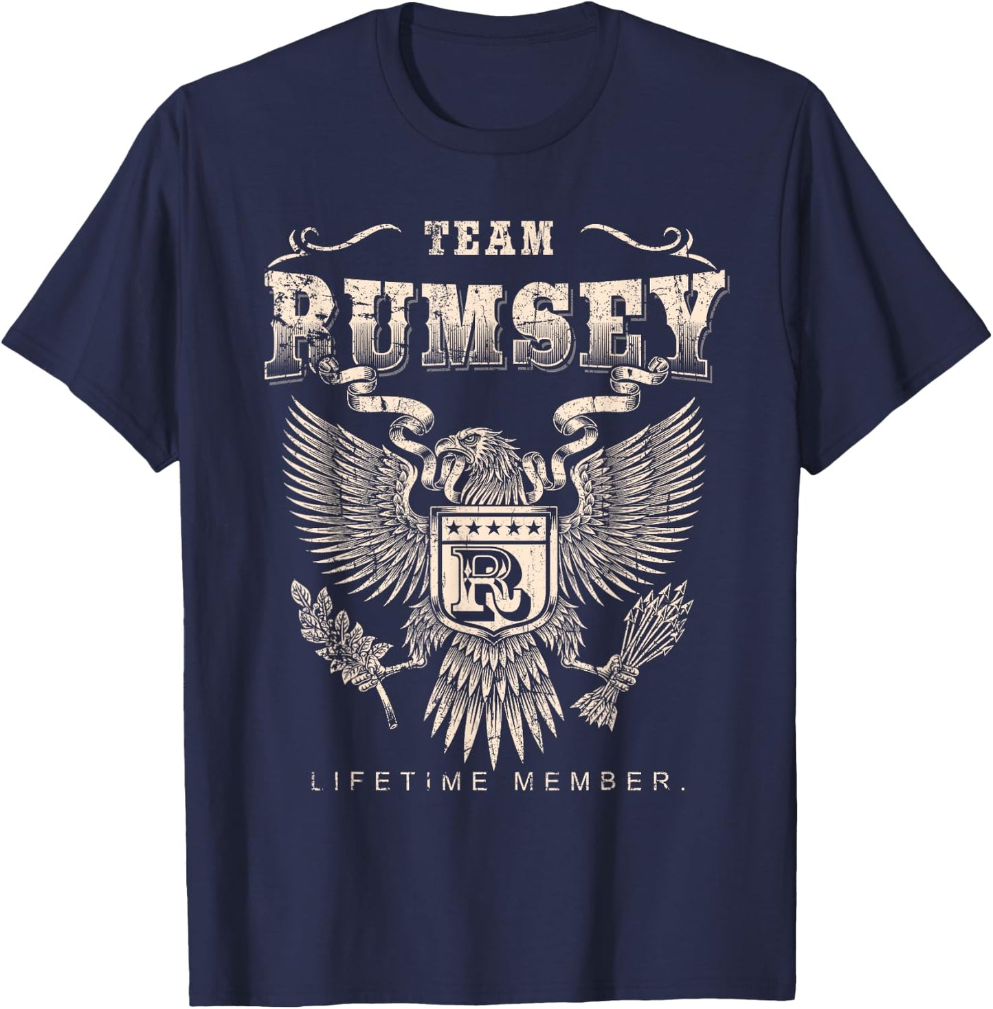 Team RUMSEY Family Name Lifetime Member T-Shirt - T-Shirt | Navy