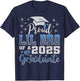 Super Proud Lil Bro of 2025 Graduate Awesome Family College T-Shirt - T-Shirt | Navy