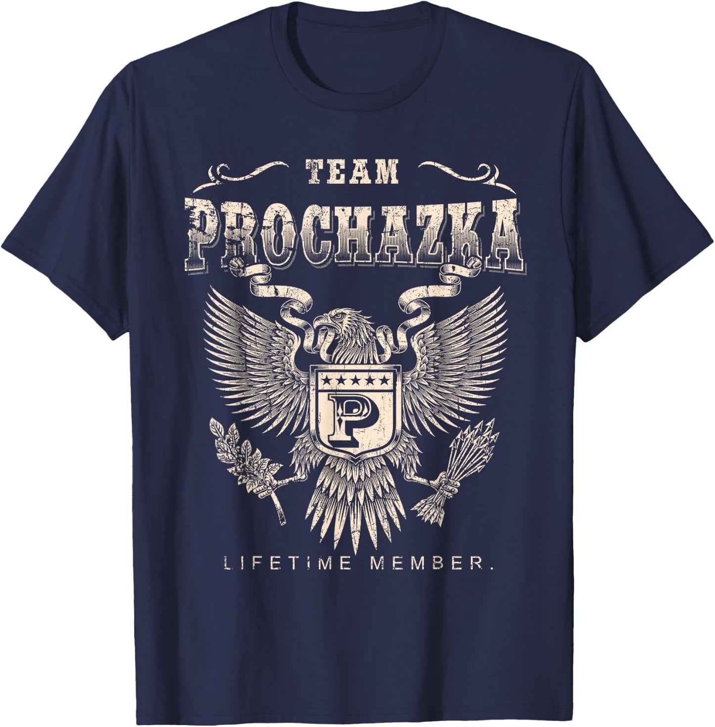 Team Prochazka Lifetime Member - Prochazka Name T-Shirt - T-Shirt | Navy