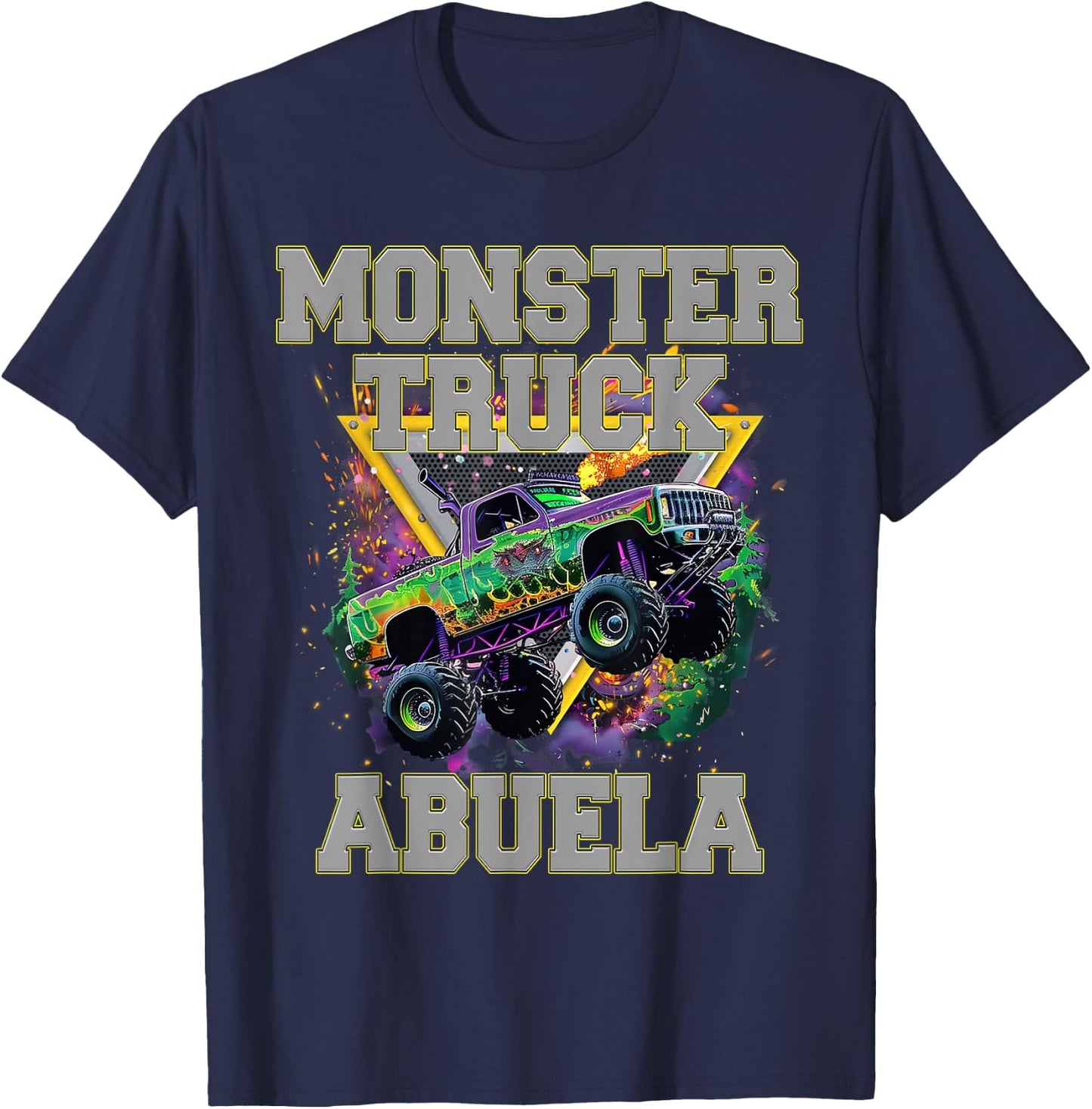 Monster Truck Abuela Monster Truck Are My Jam Truck Lovers T-Shirt - T-Shirt | Navy