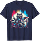 Raccoon Playing Drums Teacher Drummer Novelty Funny Drummer Men Women Girls Kids T-Shirt - T-Shirt | Navy