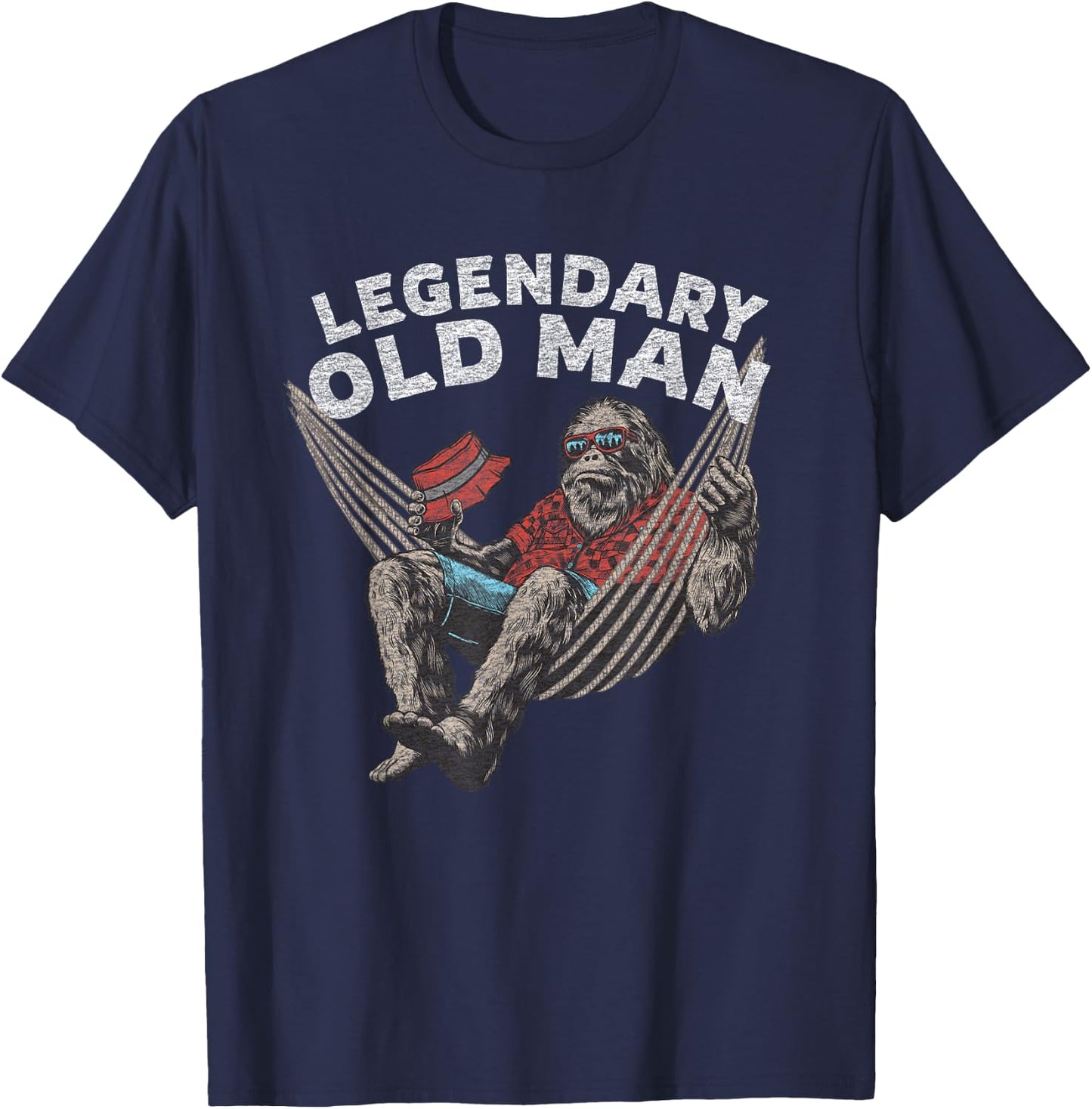 Funny Old Man Guy Legendary Saying T-Shirt - T-Shirt | Navy