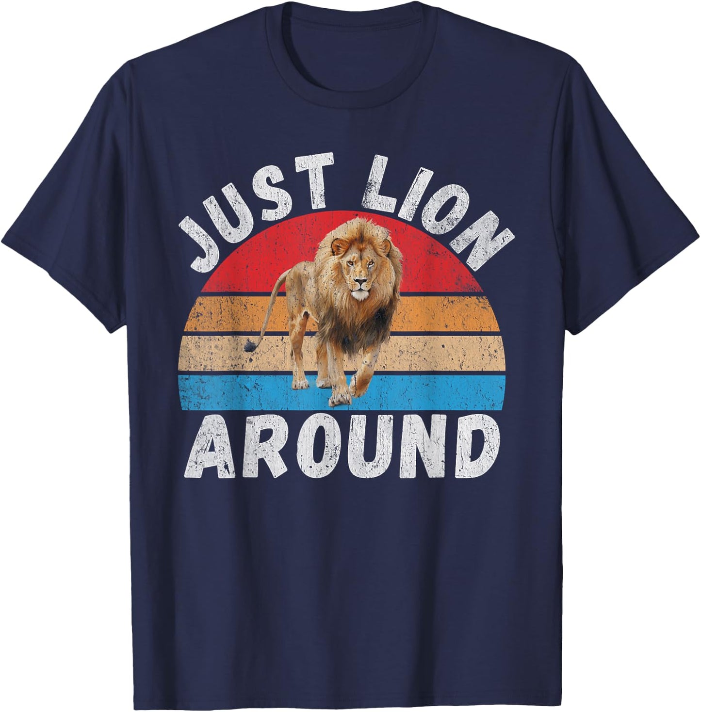 Just Lion around Lion T-Shirt - T-Shirt | Navy