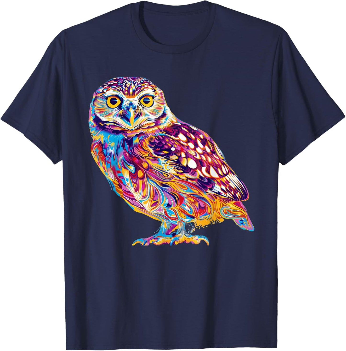 Burrowing Owl Psychedelic T-Shirt - T-Shirt | Navy