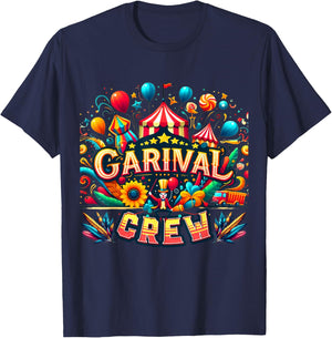Funny Carnival Crew Circus Party Staff Costume Print T-Shirt - T-Shirt | Navy