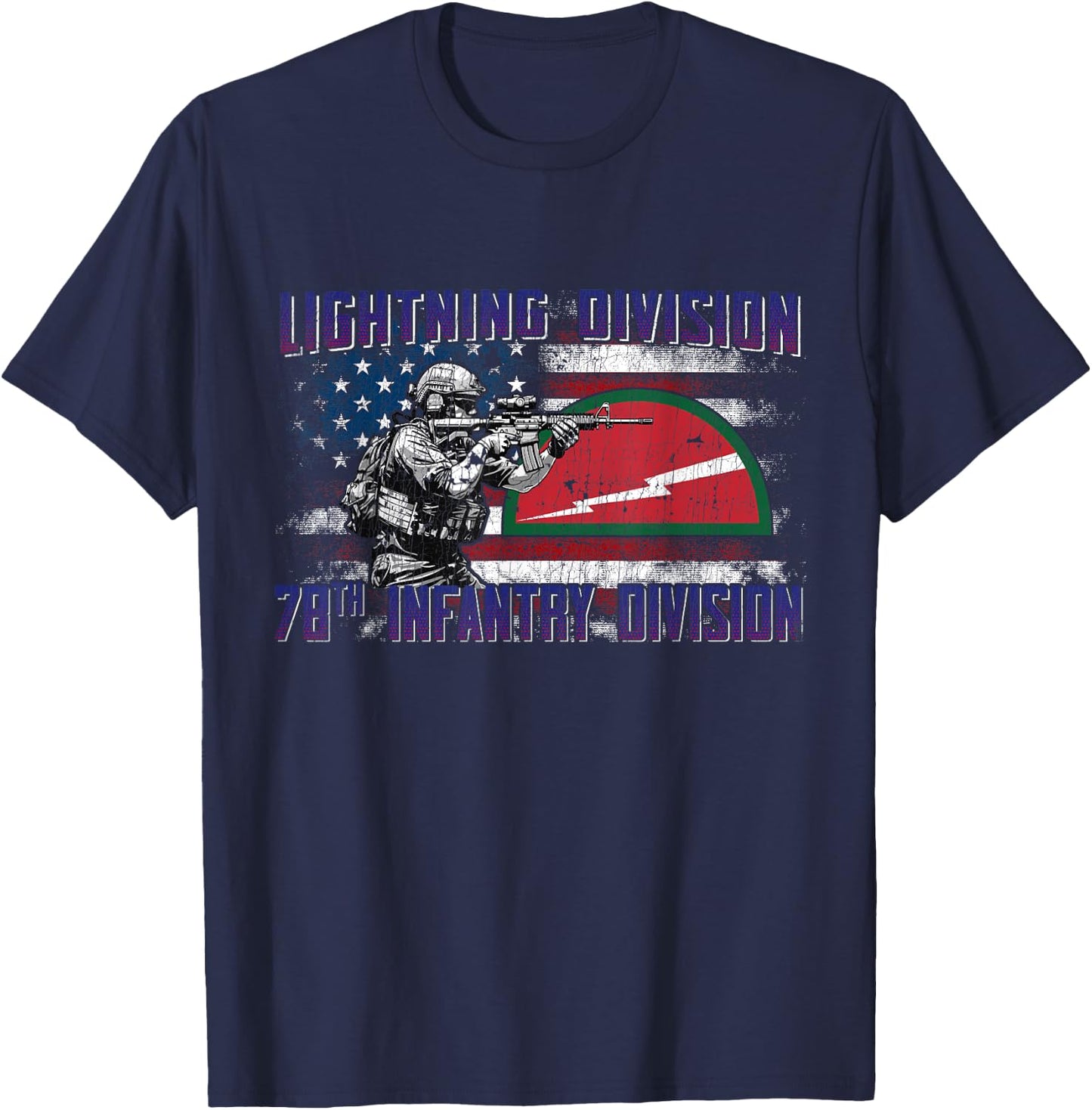 78th Infantry Division 78th ID Lightning Division Gifts T-Shirt - T-Shirt | Navy