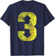 3 Up 3 Down | Three Up Three Down Softball Distressed T-Shirt - T-Shirt | Navy