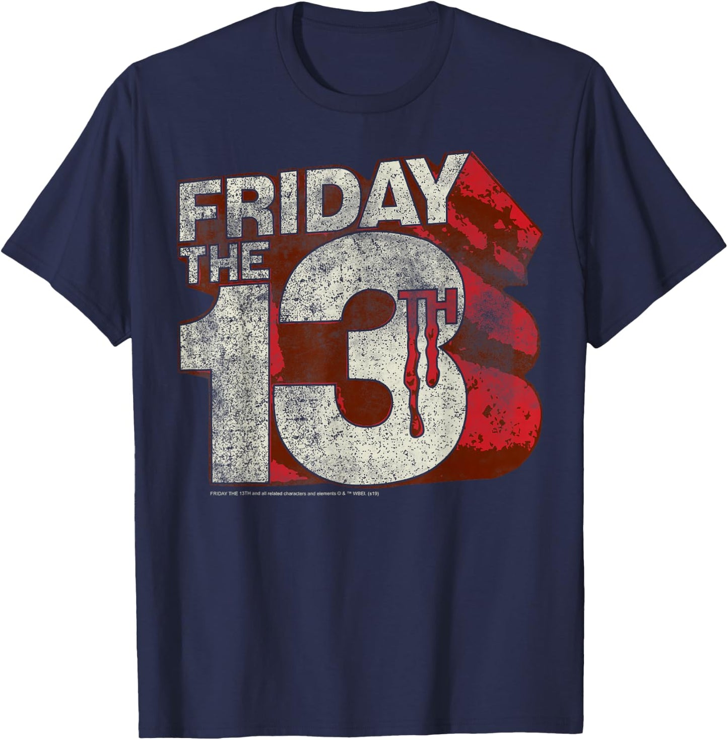 Friday The 13th 3D Logo T-Shirt - T-Shirt | Navy