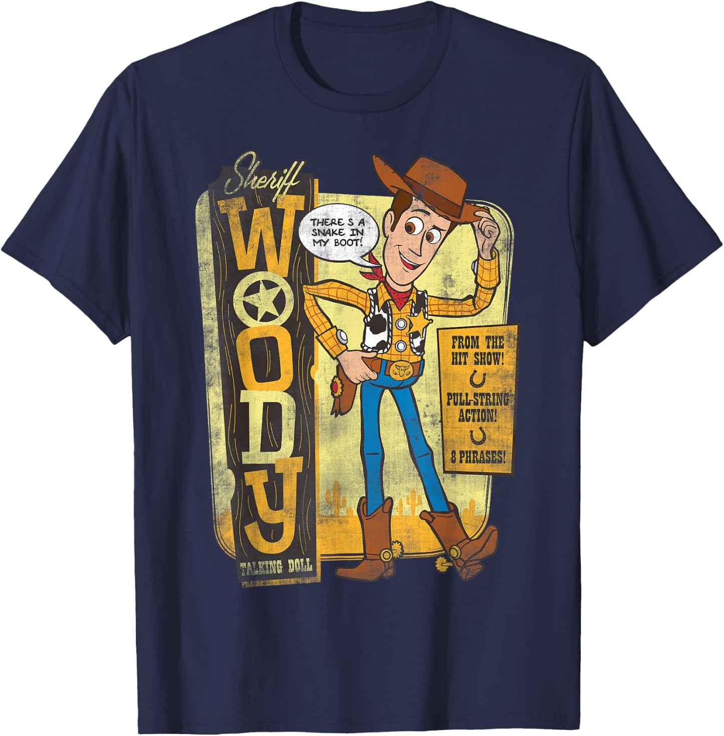 Disney Pixar Toy Story Sheriff Woody Talking Doll T-Shirt - T-Shirt | Navy