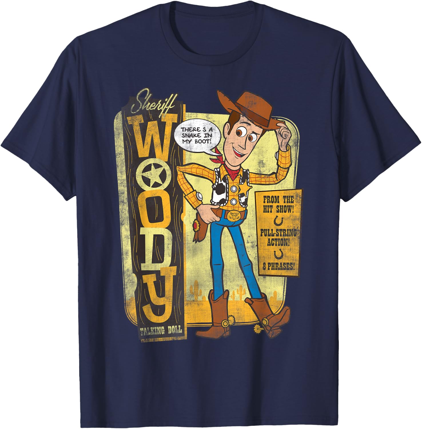 Disney Pixar Toy Story Sheriff Woody Talking Doll T-Shirt - T-Shirt | Navy