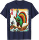 Turkey Day Kanagawa Wave Gobblezilla T-Shirt - T-Shirt | Navy