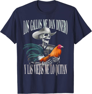 Calacas Chidas Gym Con Frases Sarcasticas Funny Saying T-Shirt - T-Shirt | Navy