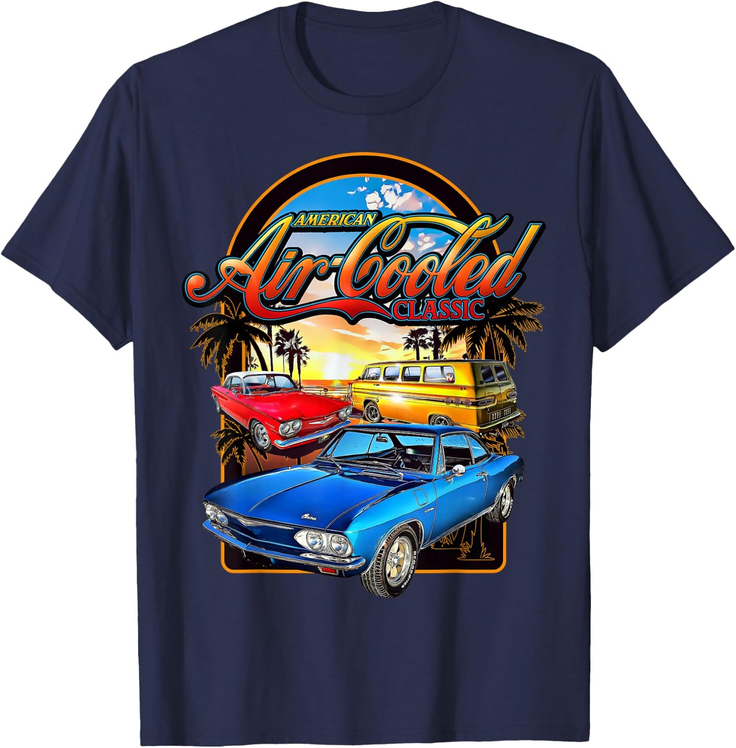 Corvair American Air Cooled Classic Late Early FC T-Shirt - T-Shirt | Navy