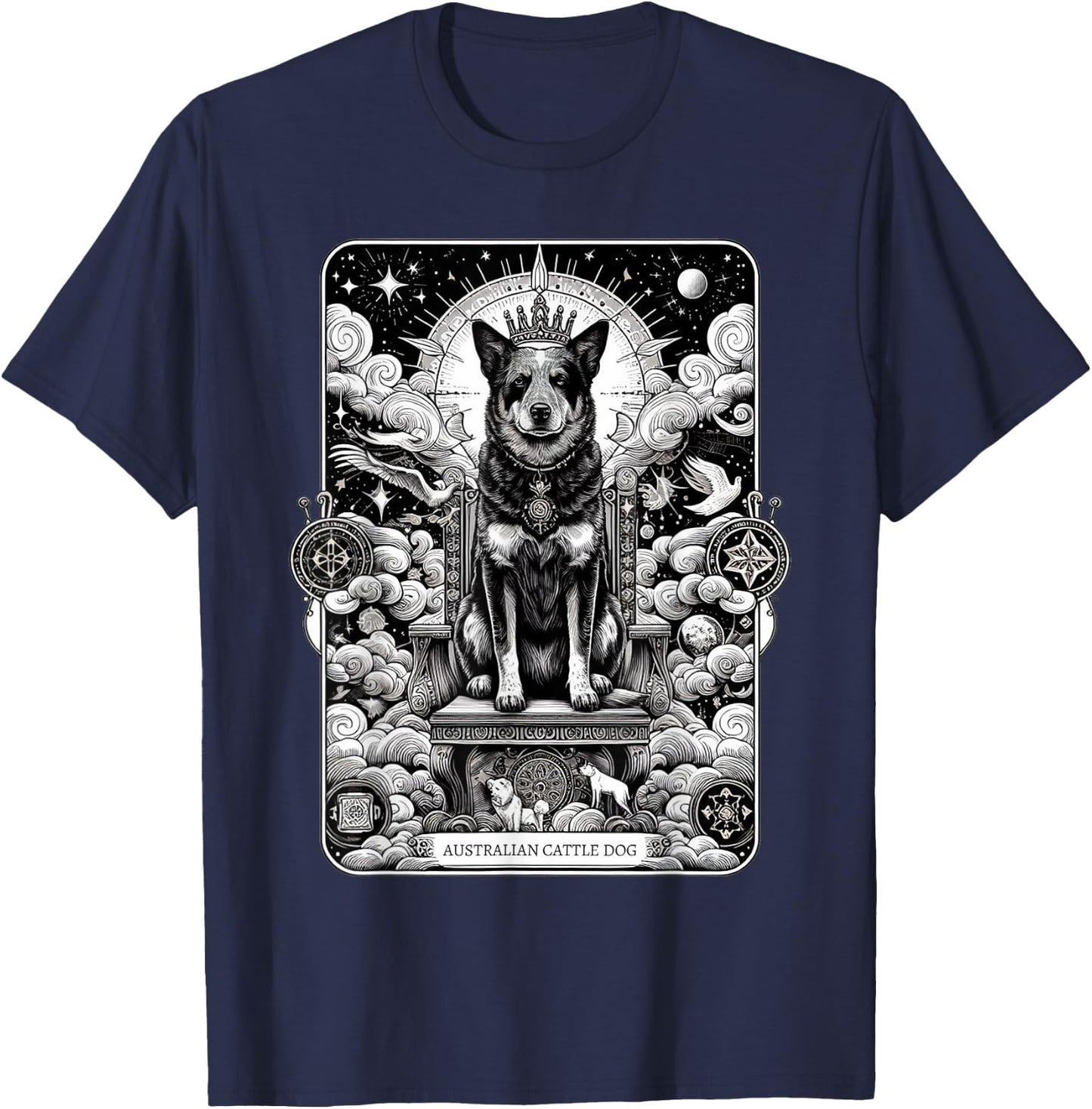 Australian Cattle Dog tarot card T-Shirt - T-Shirt | Navy