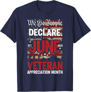 Veteran Appreciation Month June 2025 Happy Veteran's Month T-Shirt - T-Shirt | Navy
