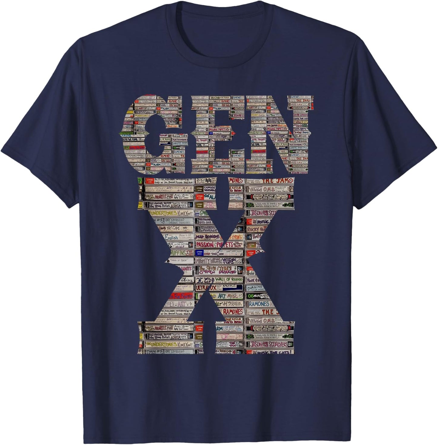 Gen X 80’s Rock Cassettes Vintage Retro Design Women T-Shirt - T-Shirt | Navy