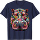 Floral Aesthetic Hippopotamus Lover Shirt Hippo T-Shirt - T-Shirt | Navy