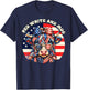 Patriotic Cow USA Flag 4th of July Red and White and Moo T-Shirt - T-Shirt | Navy