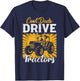 Cool Dads Drive Tractors Farmer Dad Funny Dad Farming , Small, Black T-Shirt - T-Shirt | Navy