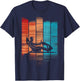 Sim Racing Retro Stripes T-Shirt - T-Shirt | Navy