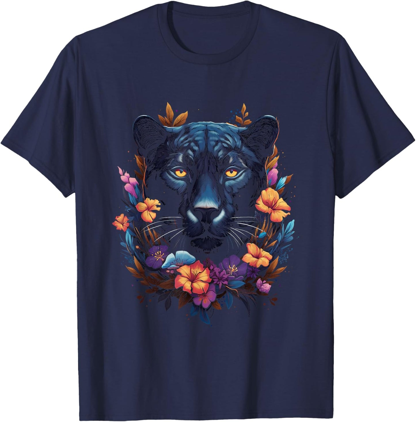 Panther with beautiful eyes black panthers T-Shirt - T-Shirt | Navy