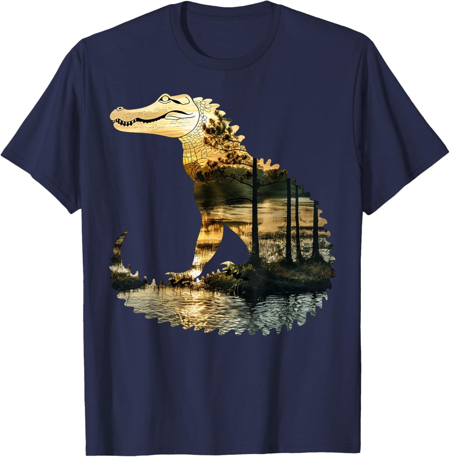 Wetlands, rivers Crocodile T-Shirt - T-Shirt | Navy