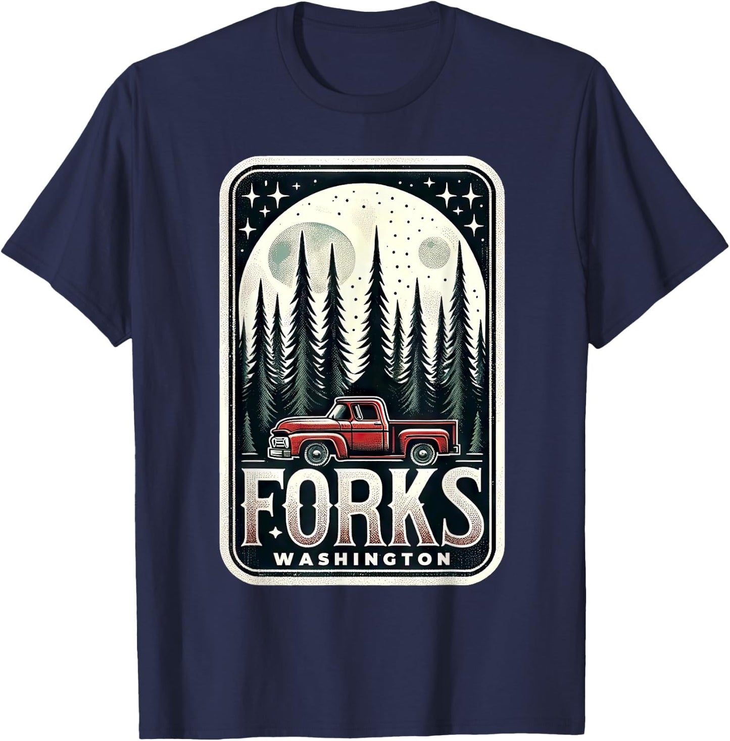 Forks Washington - Graphic T-Shirt - T-Shirt | Navy