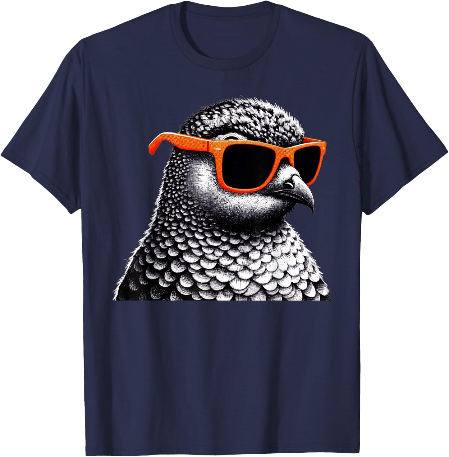 Cool Ptarmigan Bird Wearing Sunglasses Graphic Art T-Shirt - T-Shirt | Navy