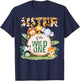 Sister Of The Wild One 1st Birthday Safari Family Matching T-Shirt - T-Shirt | Navy