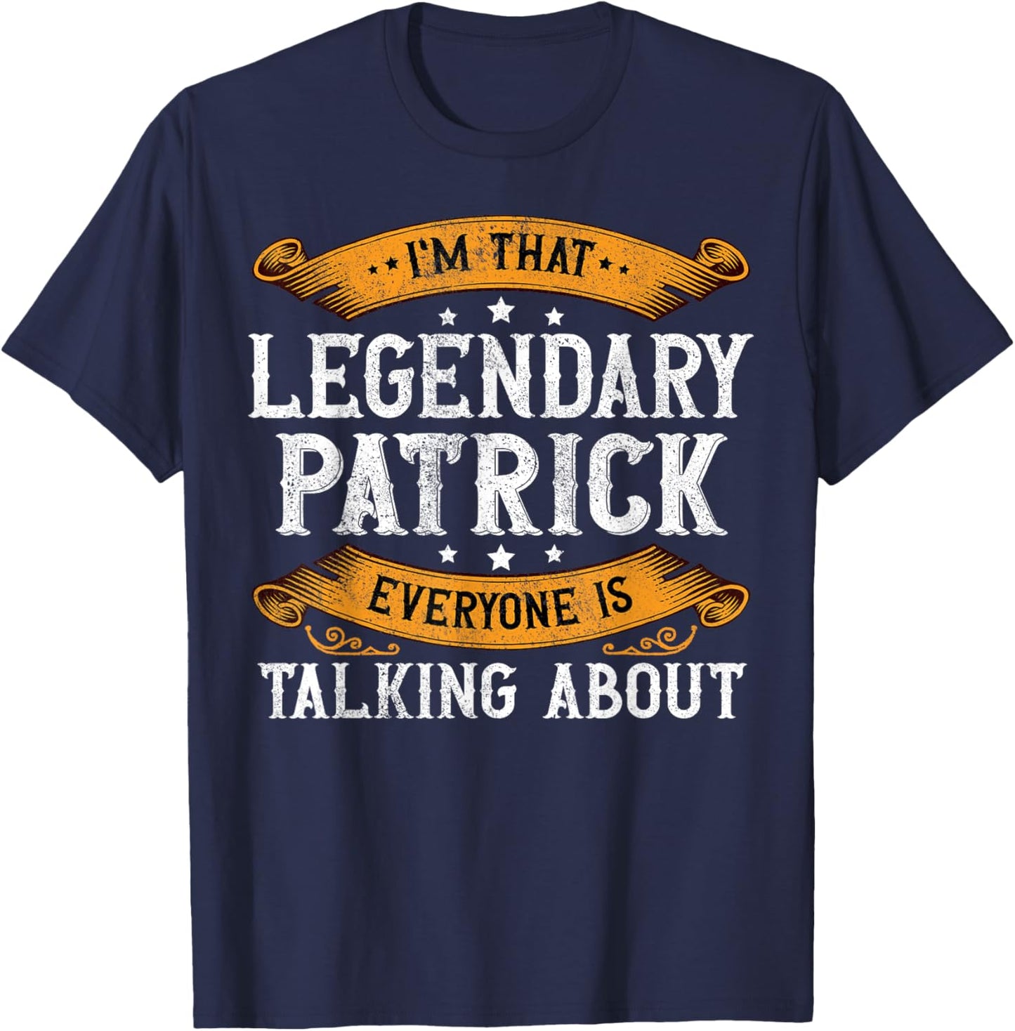 Patrick Personal Name Funny Patrick First Name T-Shirt - T-Shirt | Navy