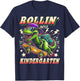Back to School Kindergarten Dinosaur First Day of School Boy T-Shirt - T-Shirt | Navy