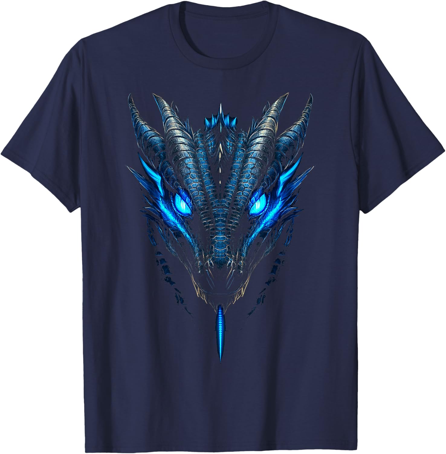 Lindworm Dragon Motif Mythical Artwork Lindworm Dragon T-Shirt - T-Shirt | Navy