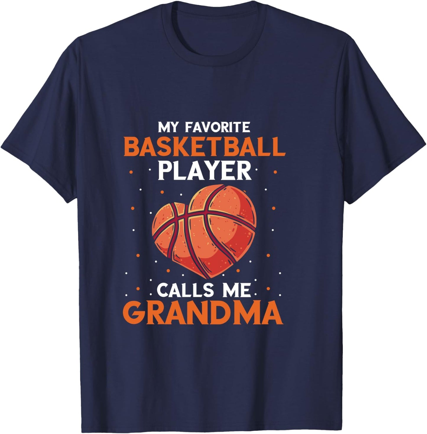 Basketball Player Grandma Bball Basketball Player Basketball T-Shirt - T-Shirt | Navy