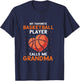 Basketball Player Grandma Bball Basketball Player Basketball T-Shirt - T-Shirt | Navy