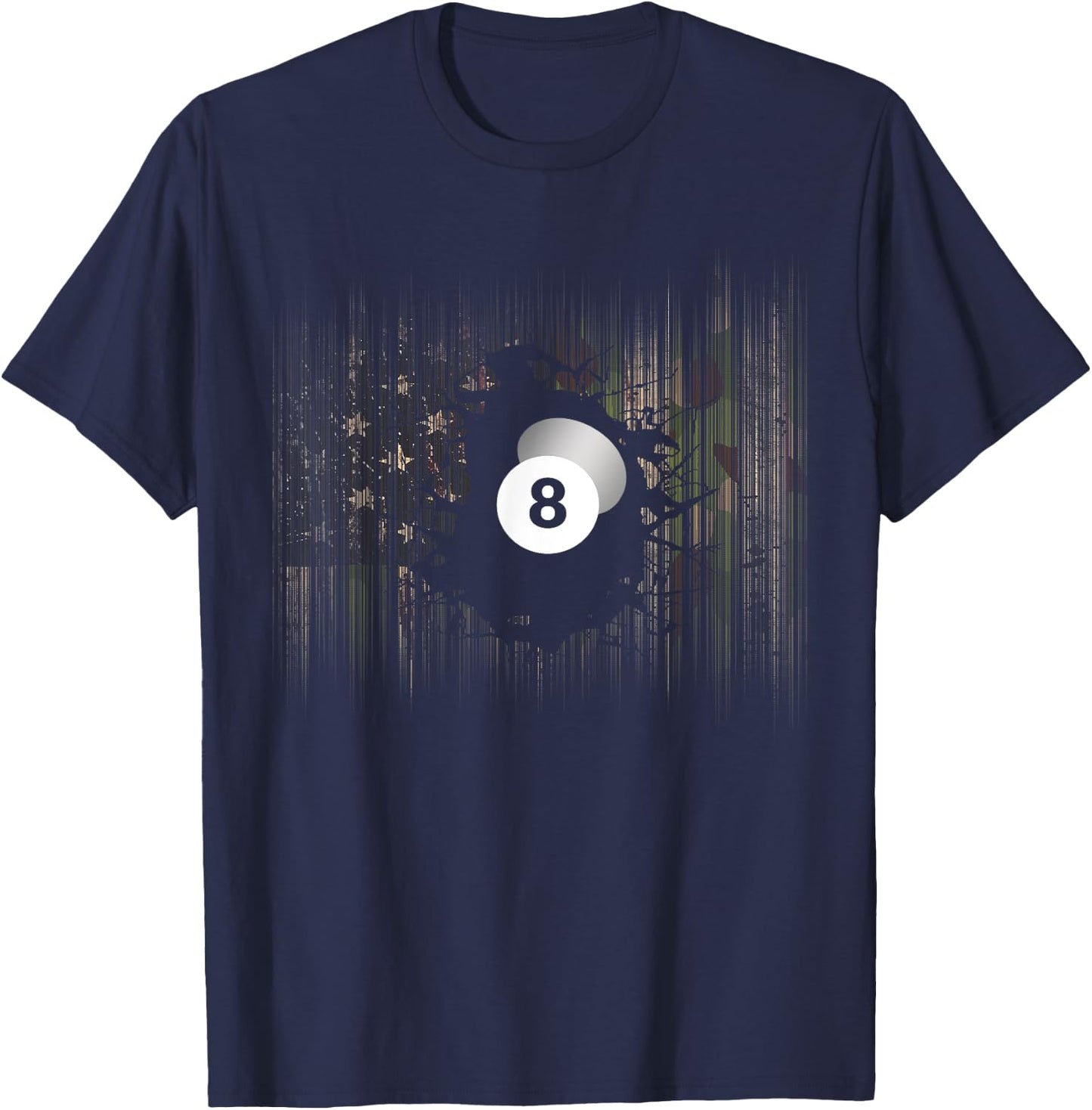 American Flag Camouflage Billiards Pool Player T-Shirt - T-Shirt | Navy