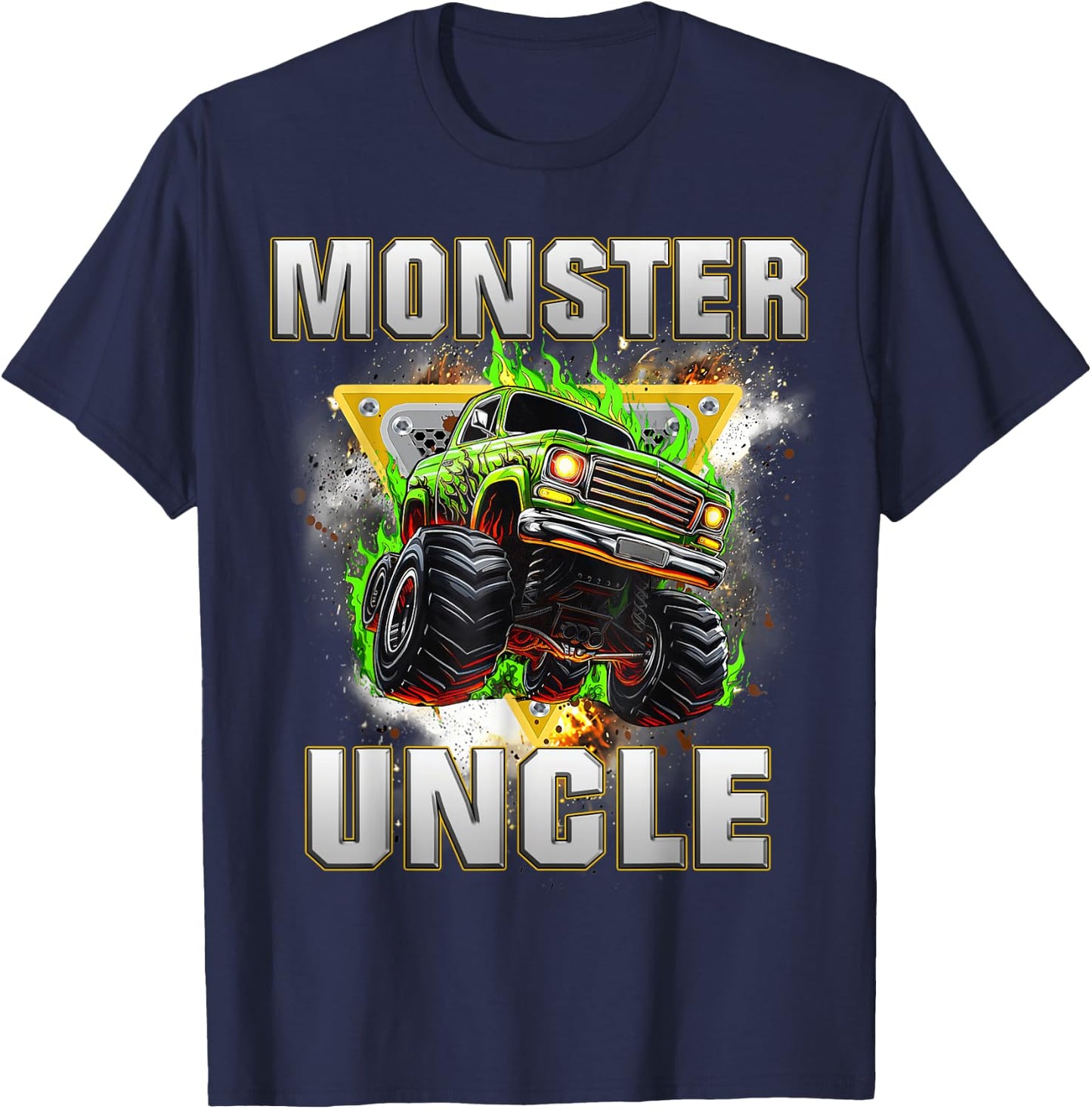 Monster Truck Uncle Monster Truck Are My Jam Adults Kids T-Shirt - T-Shirt | Navy