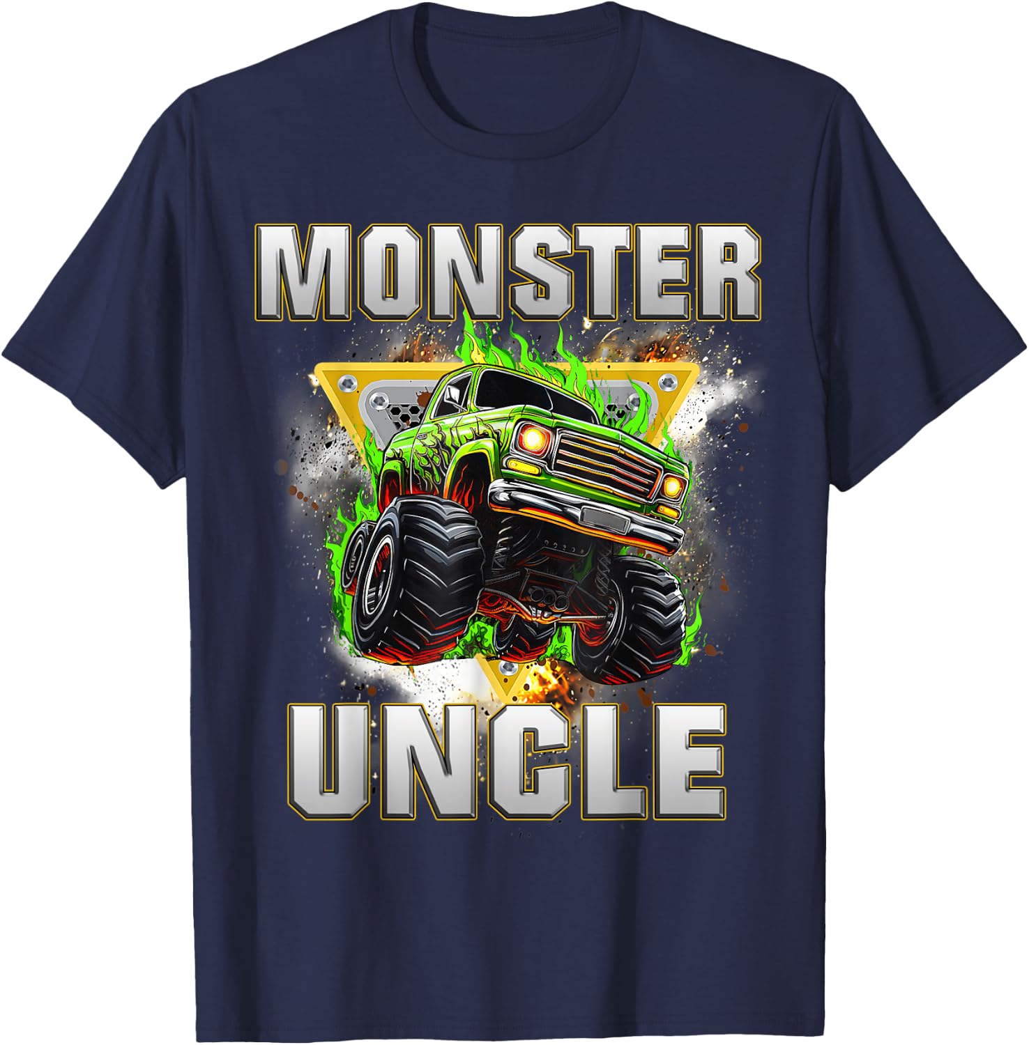 Monster Truck Uncle Monster Truck Are My Jam Adults Kids T-Shirt - T-Shirt | Navy