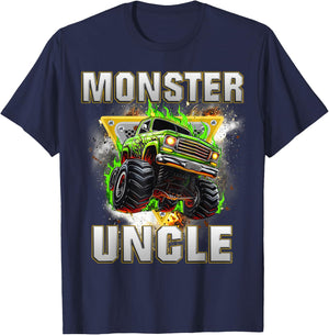 Monster Truck Uncle Monster Truck Are My Jam Adults Kids T-Shirt - T-Shirt | Navy