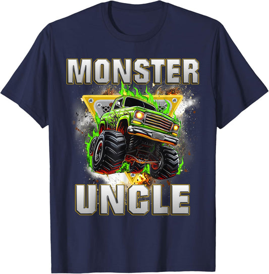 Monster Truck Uncle Monster Truck Are My Jam Adults Kids T-Shirt - T-Shirt | Navy