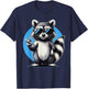 Funny Retro Raccoon Rock Music Men, Kids, Women Cool Raccoon T-Shirt - T-Shirt | Navy