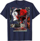 Rose | Backprint | Art Women Graphic Artwork Rose T-Shirt - T-Shirt | Navy