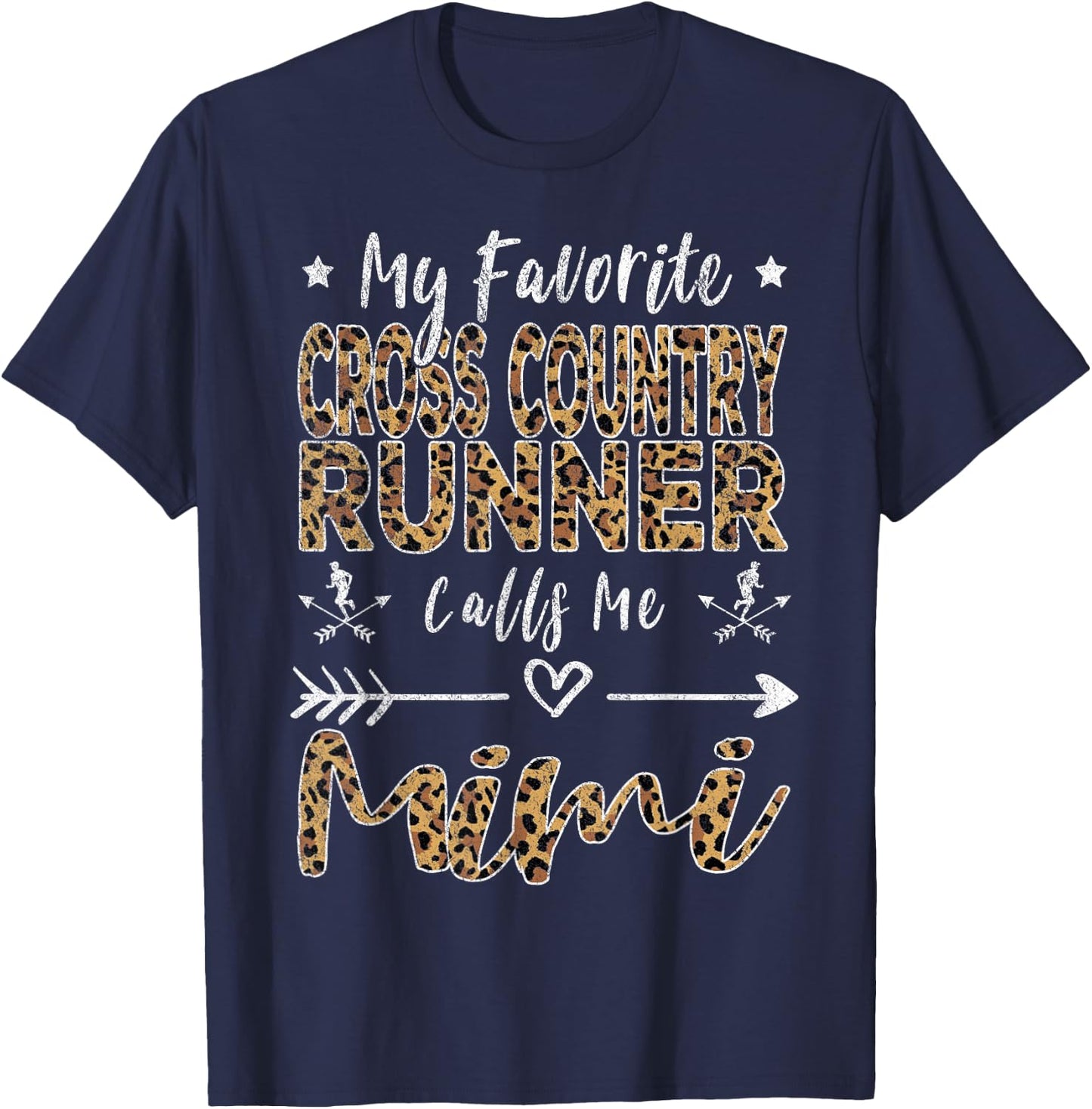 My Favorite Cross Country Runner Calls Me Mimi Grandma T-Shirt - T-Shirt | Navy