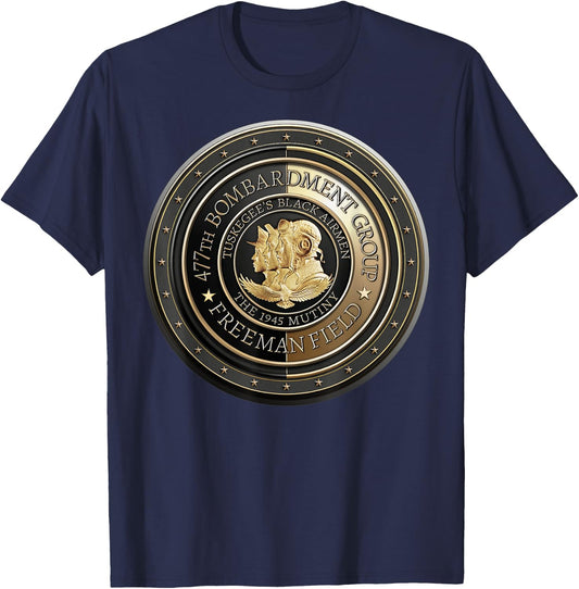 Tuskegee’s Airmen Black Aviation History Legends 477th T-Shirt - T-Shirt | Navy