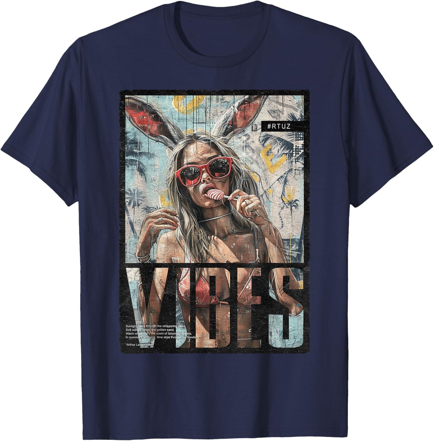 Vintage Girl Magazin Cover Sexy Model Pin-up , Small, Black T-Shirt - T-Shirt | Navy